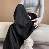 Narrow Version Black Banana Sweatpants Women's Spring and Autumn New Loose Straight Casual Scimitar Wide-leg Guard Pants