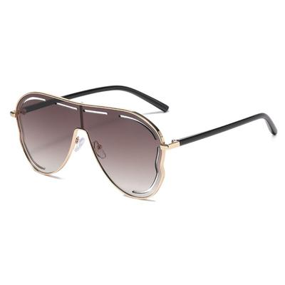 Fashion Big Frame Pilot Sunglasses Hollow Y2K Women Sunglasses Decorative Oversized Anti-UV Glasses Men