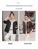 Women's Genuine Leather Short Jacket with Detachable Knitted Hood - Italian Style Casual Lambskin Coat