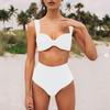 2022 European-American High Waist Split Swimsuit with Special Fabric