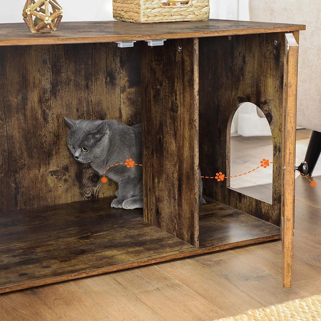 FEANDREA PCL002X01 Cat Litter Tray Vintage Brown