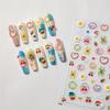 Summer Dopamine 3D Jelly Glue Nail Art Stickers, Cartoon Patterns with Heart, Cherry, Sunflower, Plastic Self-Adhesive for DIY Manicure