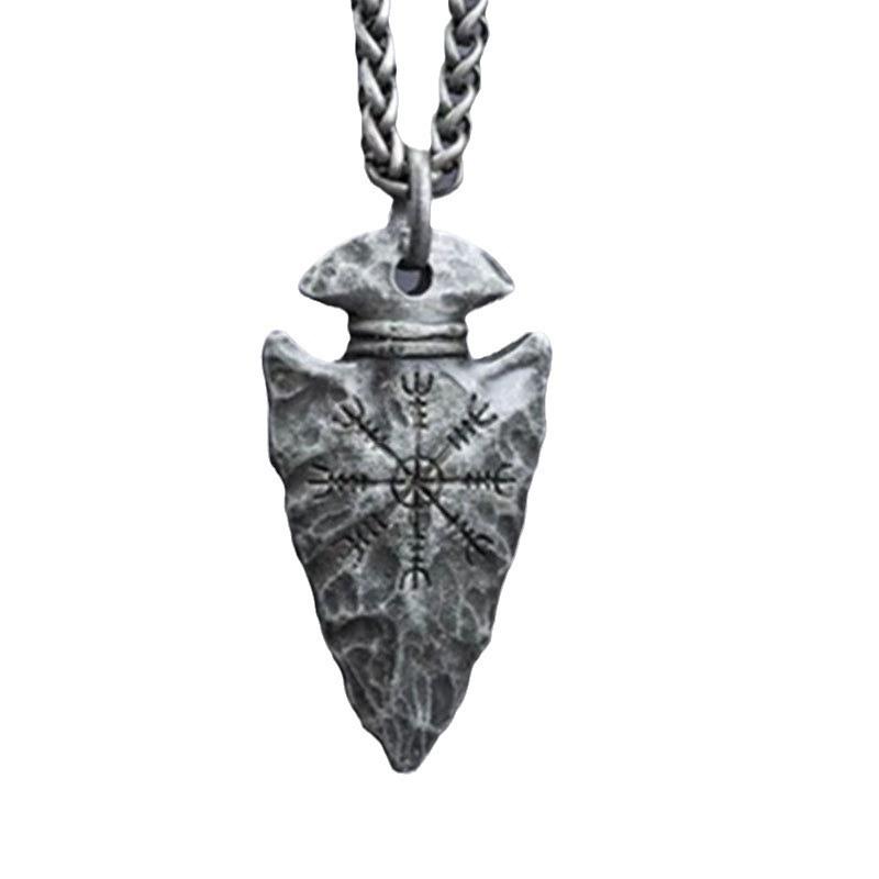 Vintage Viking Pirate Spear Rune Pendant Necklace Party Punk Necklaces Protector Jewelry Wholesale