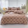 Thickened Brushed Four-piece Bed Sheet and Quilt Cover Three-piece Set Four-season Autumn and Winter Bedding Duvet Cover