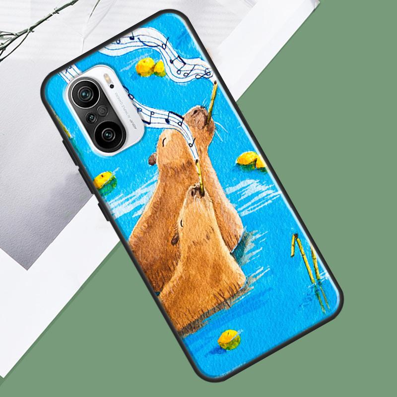 Capybara Spa Case For Xiaomi 15 Ultra 13 14 13T 14T 15T Pro 17 Pro Max POCO X7 Pro F5 F6 X5 X6 F7 Cover
