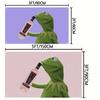 A Quirky And Fun Wall Tapestry: Add A Touch Of Humor To Your Space With This Adorable Design Featuring Kermit The Frog Sipping