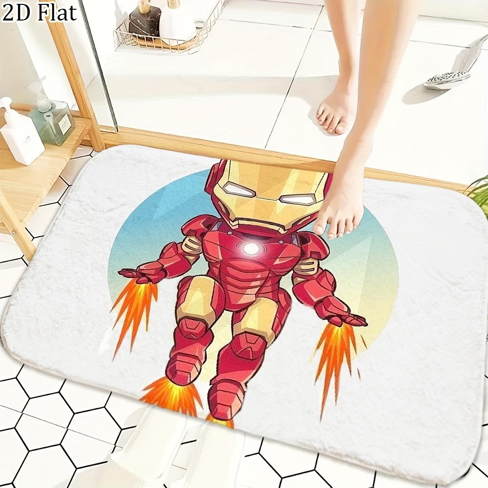 1pc Flannel Rug Marvel Superheroes Bathroom Mat, Multiple Sizes, Multi-functional for Daily Use, Suitable for Bathroom, Entran