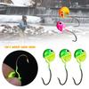 5Pcs Set Round Inverted Jigging Hook Colored Design Soft Worm Grub Hook  Soft Bait Fishing