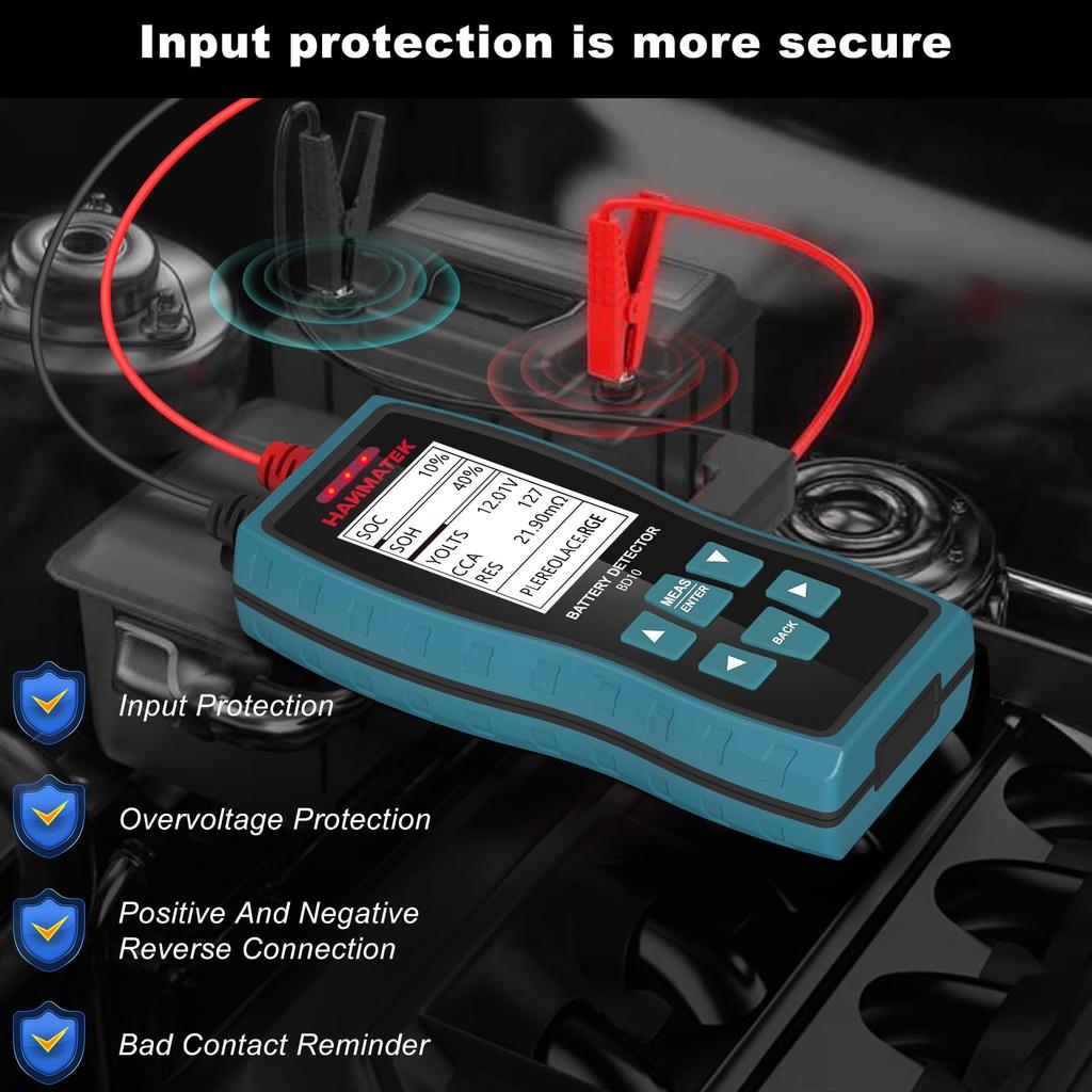 HANMATEK BT10 for Idling Stop and with Japanese Instruction Manual Tester, 12V/24V Checker, 100-2000CCA Tester, Cars, Vehicles, Trucks, Motorcycles,