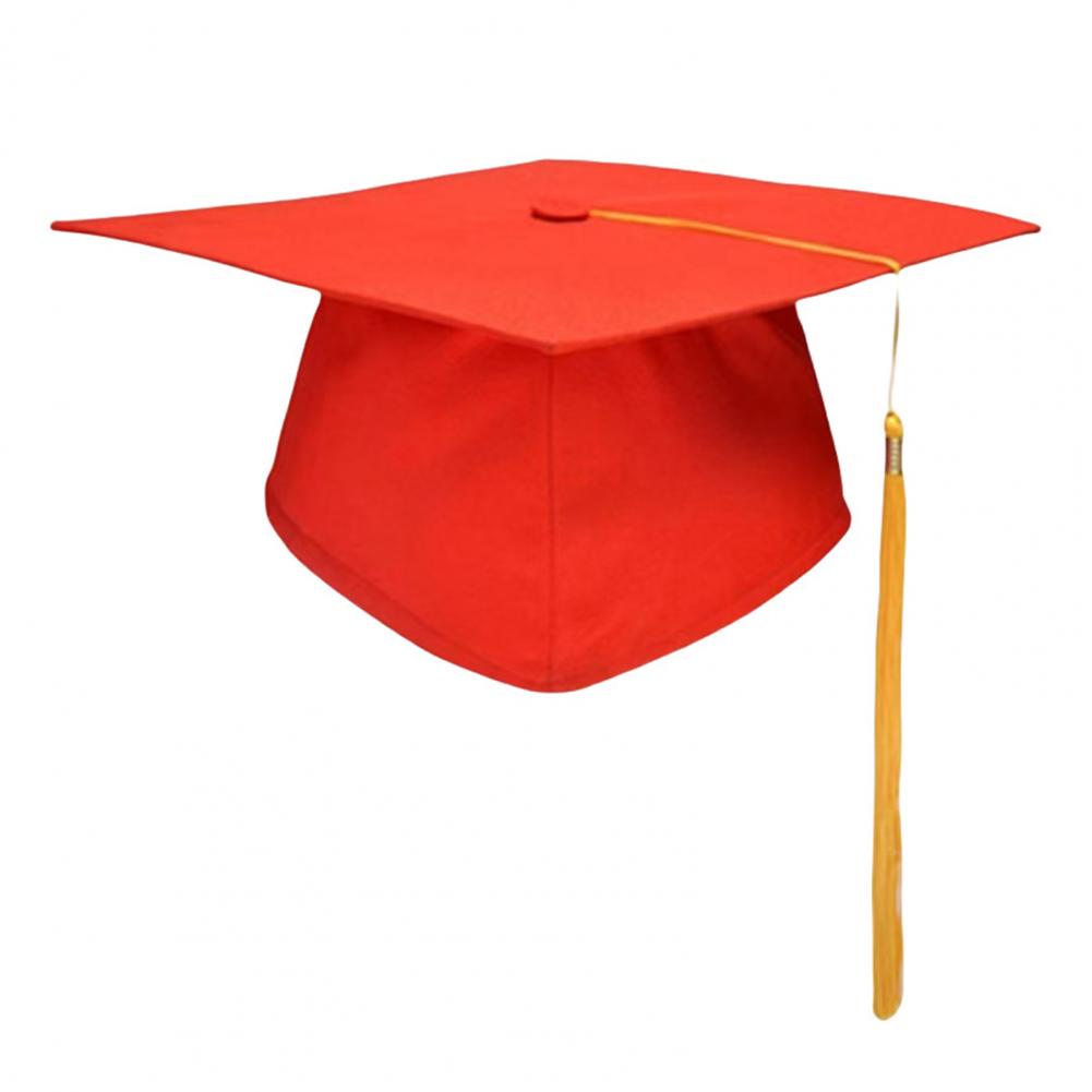Graduation Hat with Tassel Adjustable Matte Bachelor Hat Sturdy Board Ceremony Party Graduation Cap Celebration Decor