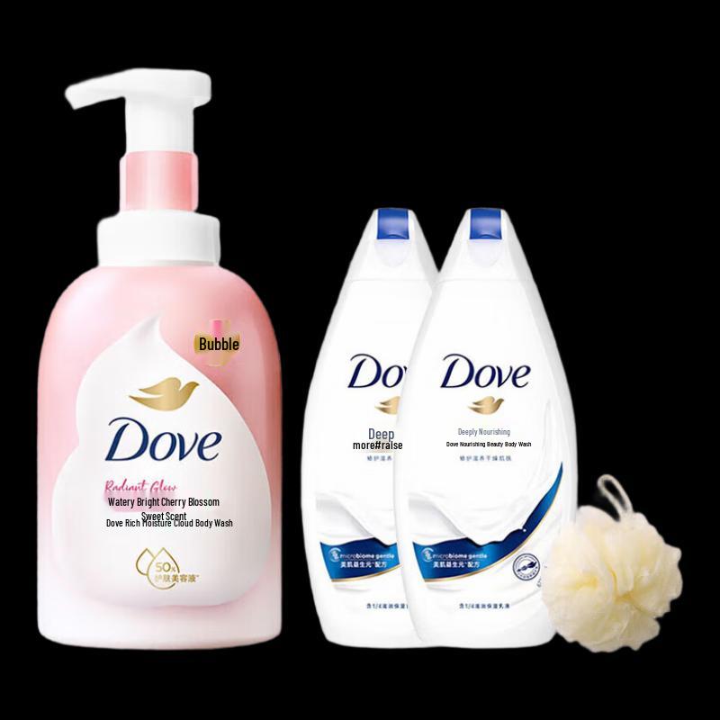 Dove Sakura Scented Foaming Body Wash & Shower Bundles