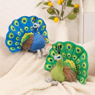 Green Peacock Plush Doll - Children's Gift & Zoo Souvenir