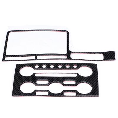 2 Stuks Set Koolstofvezel Middenconsole Navigatie Sierlijst Rechtsgestuurd Geschikt voor Nissan GTR R35 0816