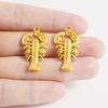 6pcs Assorted Leaf Fish Mushroom Plant Animal Pendant Enamel Charm Stainless Steel Charms For Jewelry Making Supplies DIY Craft
