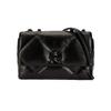 Kira Logo Quilted Leather Crossbody Shoulder Bag Small Women Bags Black 170620-002