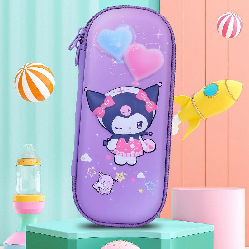 New stationery box for primary school students, cartoon pencil case, three-dimensional pencil case, anti-drop Korean version