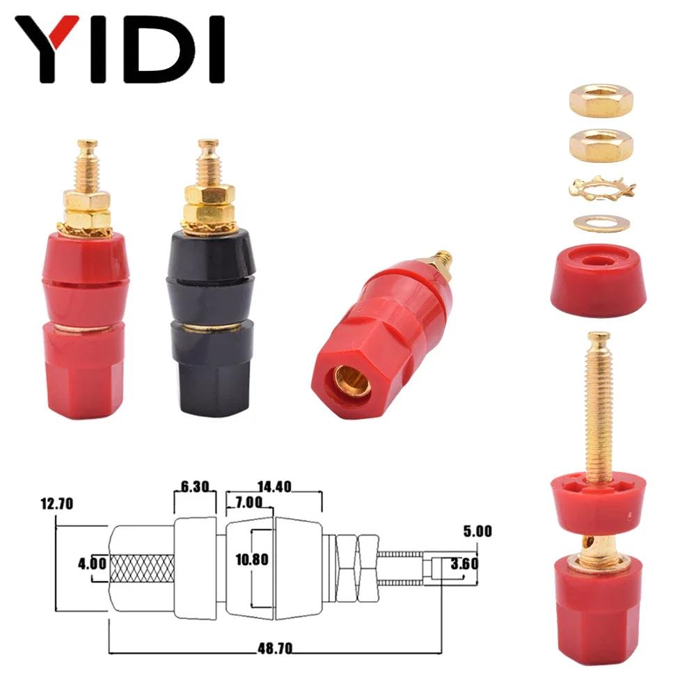 5 Pairs 10pcs Audio Sound Amplifier Speaker Binding Post Banana Plug 4mm Adapt Jack Socket Red Black Terminal Test Connector