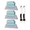 Window Track Cleaning Brush Set Hand-held Window Groove Cleaner Brushes Dual-Sided Design Replaceable Sponge Cleaning Brush