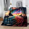 Weiche Bunte Kieselsteinweg Überwurfdecke Naturinspiriertes Design für Zuhause Schlafzimmer Bett Sofa Abdeckung Kinder Neuer Stil