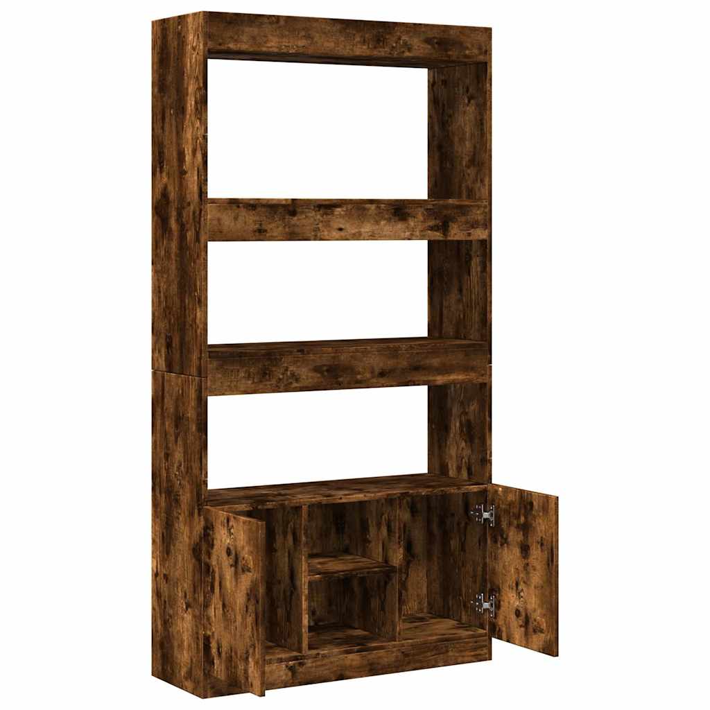 Highboard Smoked Oak 92 X 33 X 180 Cm Particleboard