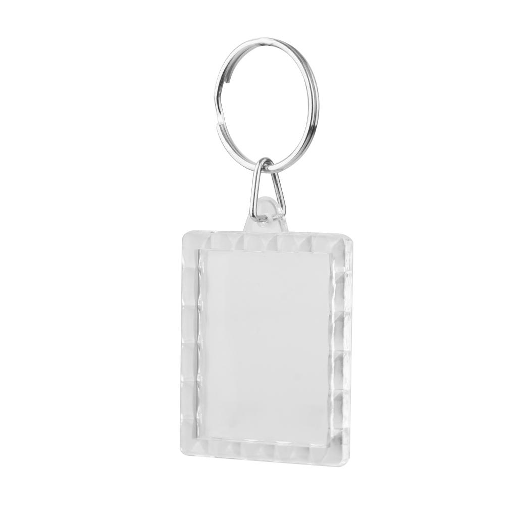 10 Acrylic Photo Holder Keyring Keychain