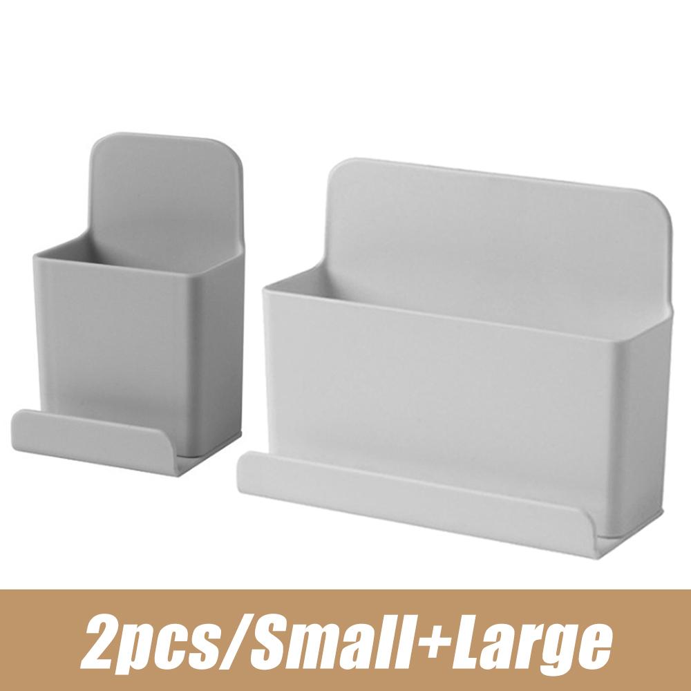 

1/2 шт. настенный органайзер ящик для хранения пульт дистанционного управления кондиционер подставка держатель стеллаж для хранения мобильный телефон домашнее хранилище Small Large-2pcs