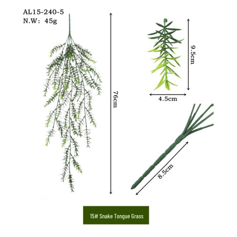 Τεχνητά Πράσινα Κλήματα & Λουλούδια για Κρεμαστή Διακόσμηση Γάμου ή Πάρτι