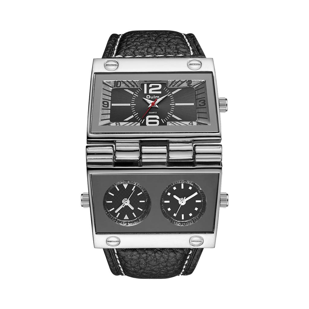 Square Men's Watch with Leather Strap, Waterproof: Stylish Analog Quartz Watch, Fashion Watch, Men's Accessory - Perfect Gift for Birthdays,
