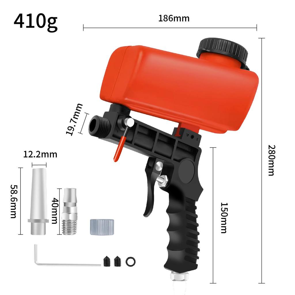 Portable DIY Gravity Feed Sandblaster Kit for Rust Prevention and Removal