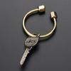 Creative Brass Keychain Portable Key Ring Pendant Whistle Ruler Buckles DIY Unique Organizer Tools Jewelry Keychain Accessories