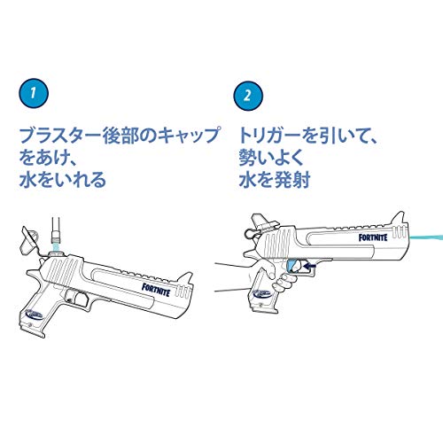 Hasbro Nerf Fortnite HC E Super Soaker Water Blaster, 218.8ml Capacity, Compact Size, for Teens and Adults, E6875, Authentic Water Gun for Kids and Ad