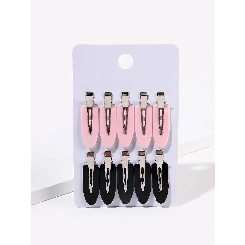 

10 шт./комплект. Без згинів. Безшовні затискачі для волосся. Бокова чубчик. Заколка. Макіяж. Миття обличчя. Аксесуари. Жінки. Шпильки для укладання.