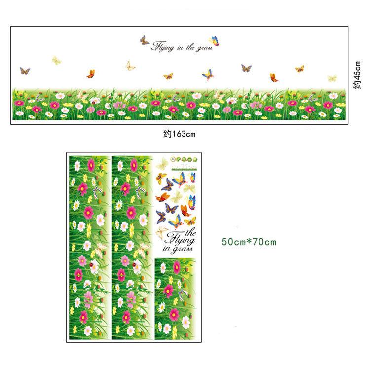 1* Avtagbar sommerfuglblomst gress veggklistremerker Decal Home Window Decor UK