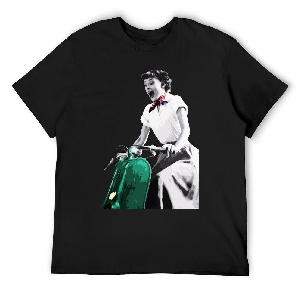 

Audrey Hepburn Roman Holiday T-Shirt Korean Fashion Plain Affliction Shirts Men Women Graphic T-shirts Hip Hop - Men s Summer... S