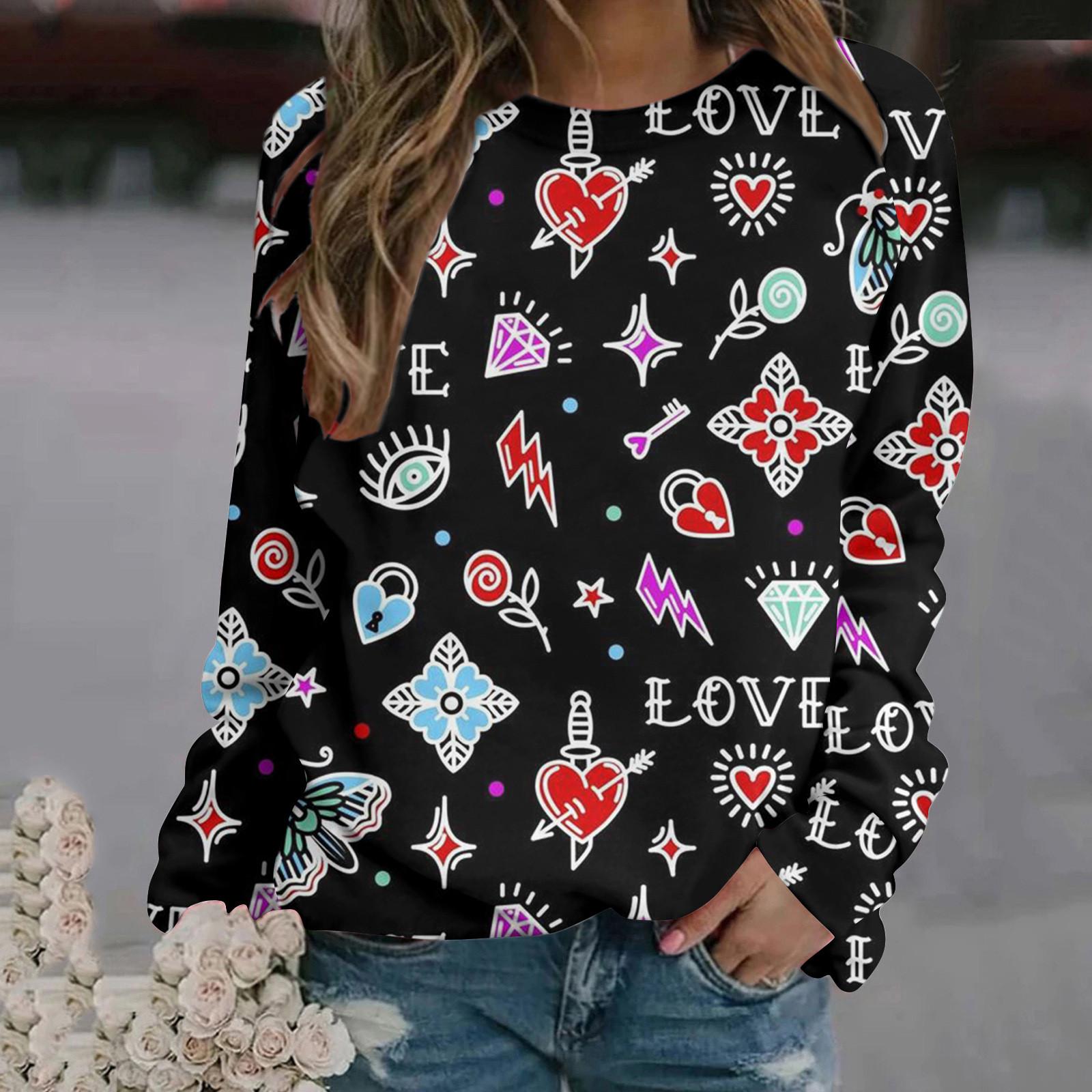 Женский повседневный модный топ с длинными рукавами и круглым вырезом — фото 5