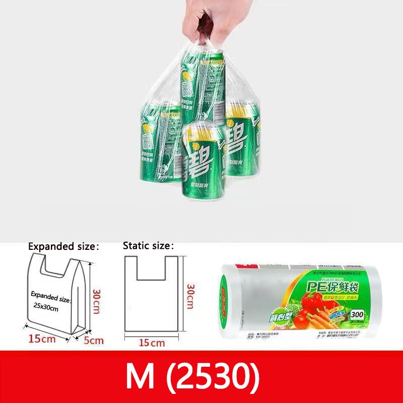 Food Fresh-keeping Bags, Tear-up Supermarket Roll-up Bags, Kitchen Hand-held Plastic Bags To Keep Fresh
