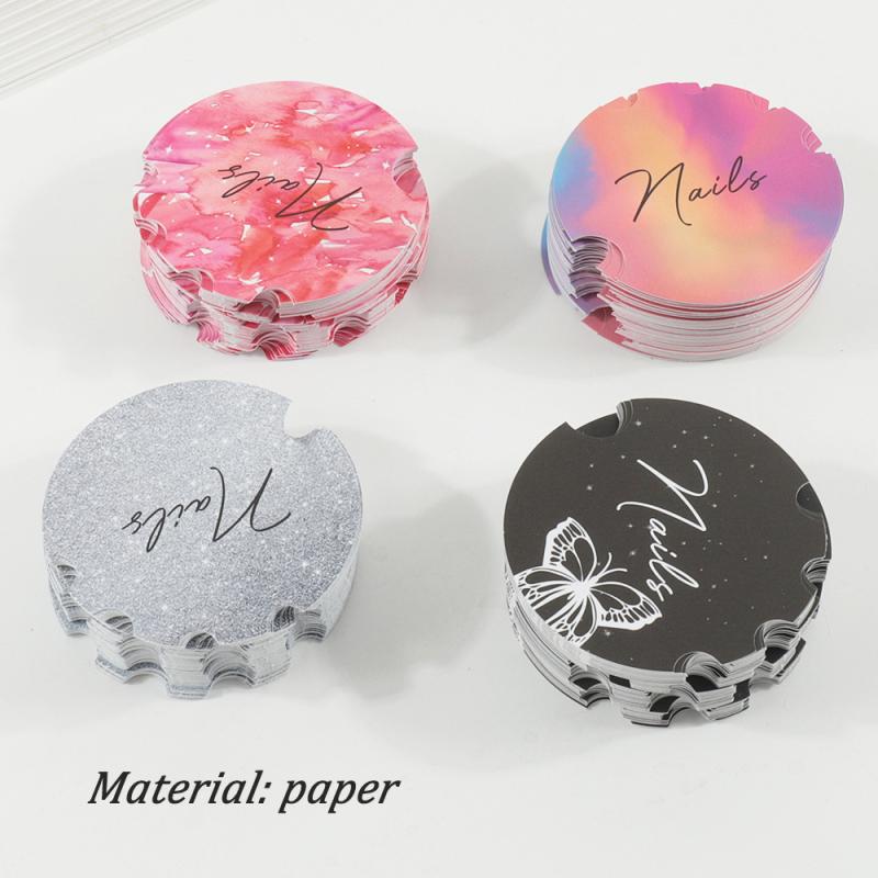 10Pcs Nail Art Display Paper Board Nail Photography Props Background Decoration Beauty Salon Prop Nailfie Disc