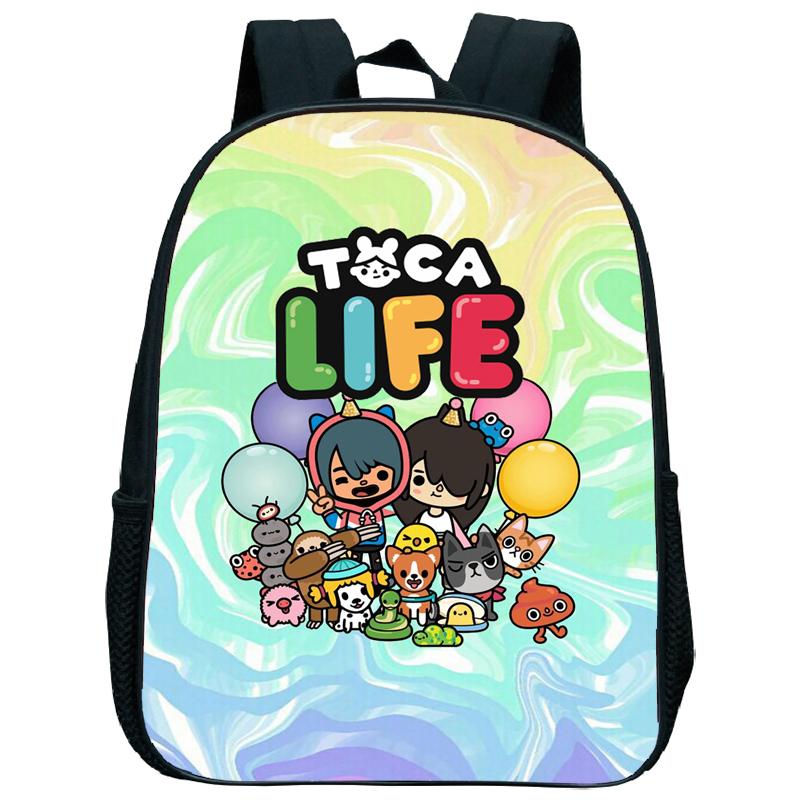 

Toca Life World Рюкзак для дитячого садка Toca boca Дитячі шкільні сумки Хлопчики Дівчатка Малюк Дошкільнятко Шкільний портфель Дитячі сумки для книг Подарунок 7