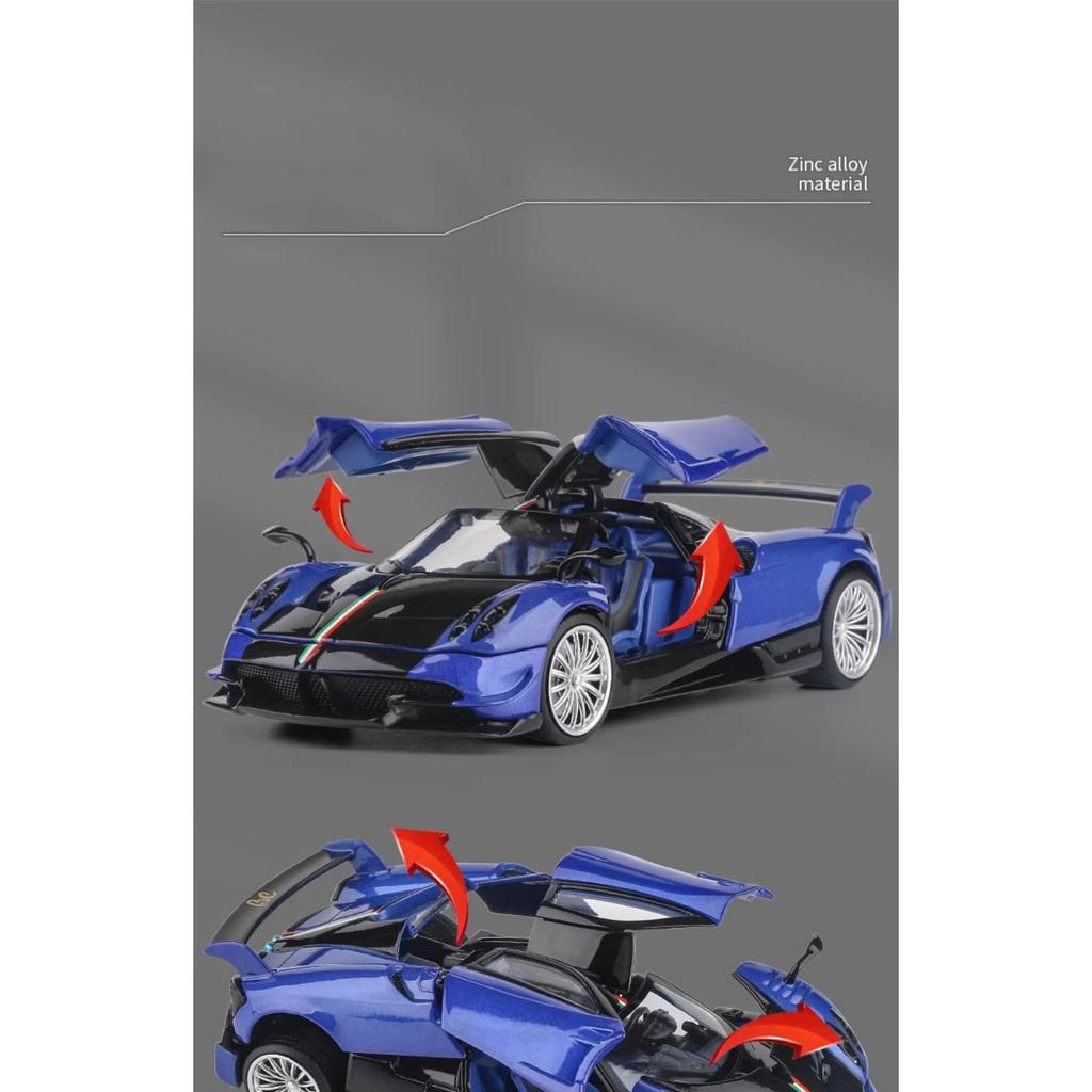 1/32 Pagani Huayra Supercar Diecasts & Toy Vehicles Metal Car Model Shock absorber Sound Light Collection Car Toys Gift