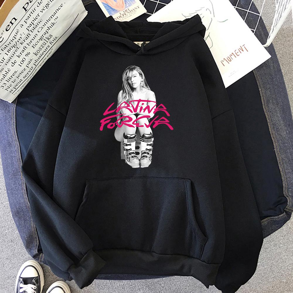 Karol G LATINA FOREVA Hoodie 2025 New Song Retro Women/men Hoodies Funny Autumn Winter Clothes Aesthetic Sweatshirt Vintage