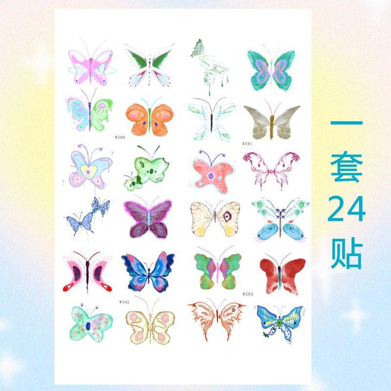 Waterproof Realistic Butterfly Tattoo Sticker – Small, Fresh, Aesthetic Cartoon Style, Long-Lasting, Personalized Colors