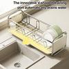 Dish Drain Rack Sponge Holder Large Capacity Strong Load-bearing Multi-purpose Sink Caddy Utensils Holder Kitchen Organizer