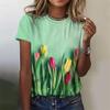 3D Print T Shirt Summer Street Heart Tees Fashionable Tee Minimalist Pattern Women's T Shirt Round Neck Short Sleeved Top