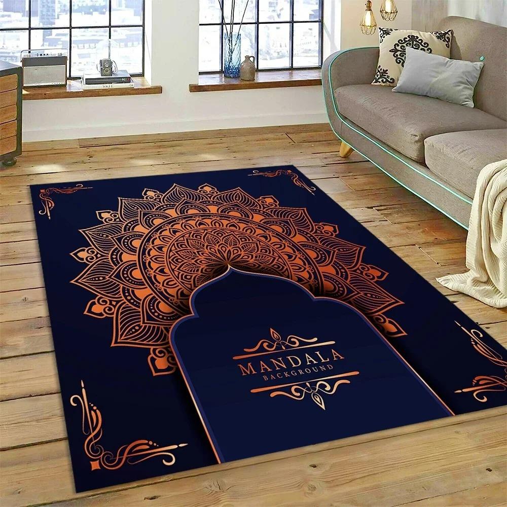Muslimischer Islam Gebetsteppich zur Wohnzimmerdekoration Teppiche Zuhause Sofa Kaffeetisch Rutschfest Schlafzimmer Bettseite Bodenmatte Waschbar