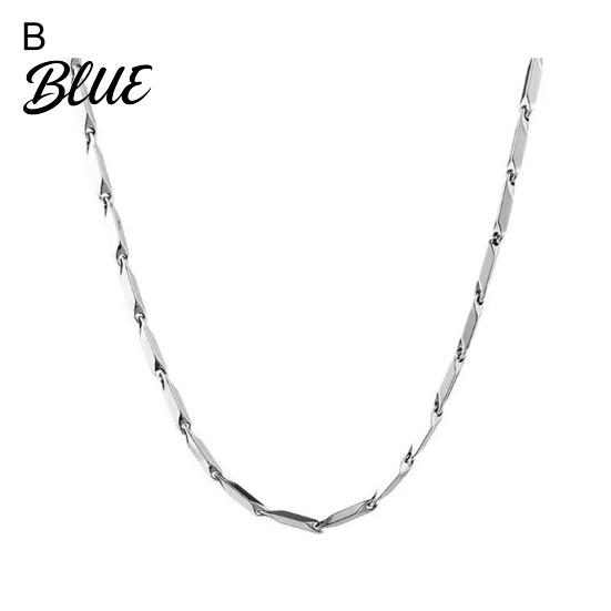 Stylish No Pendant Necklace Men's Chain with Mobius Ring Thin
