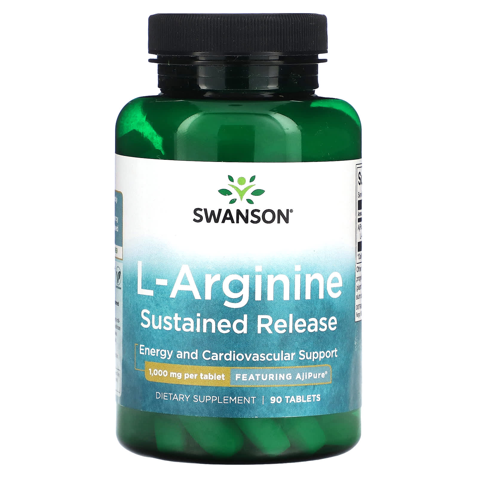 

Swanson, l-arginine, extended release, 1,000 mg, 90 tablets