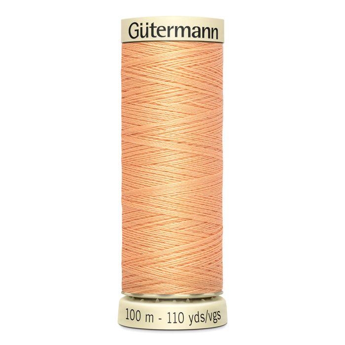 Set of 5 Spools 100m 100% Polyester Thread Gutermann Ref 788988 - Att 979 - Light Apricot