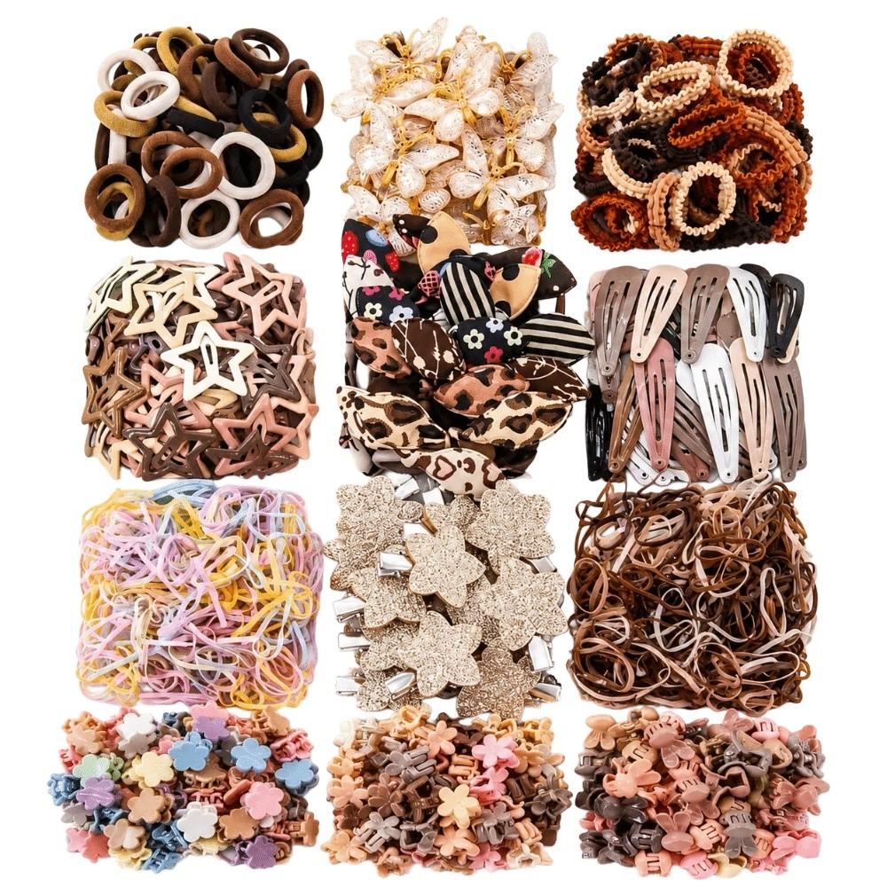 852 Pieces/Set with Hair Ties Girls Hair Bands No Hurt Hair Kids Hair Accessories Princess Gift Set