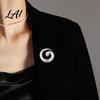 Spiral Design Brooch Minimalist Geometric Pin Art Badge for Men Women Decorative Alloy Pin Coats Suits Sweaters Scarves Clothing Decoration