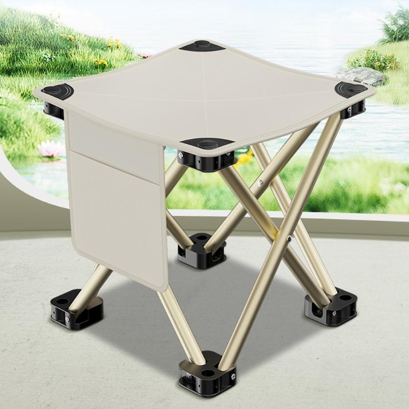 Camping Stool Chair Portable Folding Stool for Outdoor Gardening and Beach Hiking Fishing Foot Stool with Carry Bag